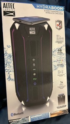 Altec Lansing HYDRABOOM Bluetooth Speaker Black IMW1400-BLK new