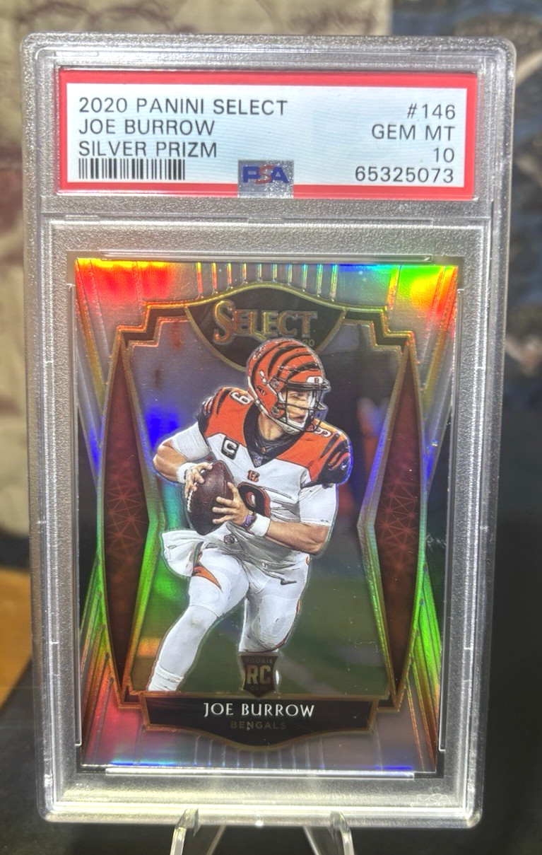 2020 Panini Select Silver  Prizm Joe Burrow #146 PSA 10 RC Rookie