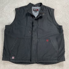 Ariat FR Mens Black Cotton Duck Canvas Work Vest CAT 4 NFPA 2112 3XL