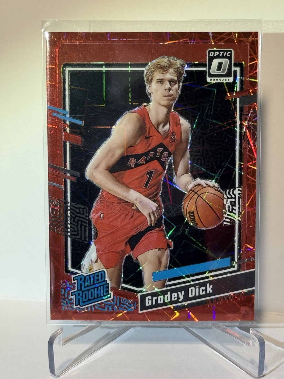 2023-24 Panini Donruss Optic Gradey Dick Red Lazer /299 Rated Rookie RC Toronto