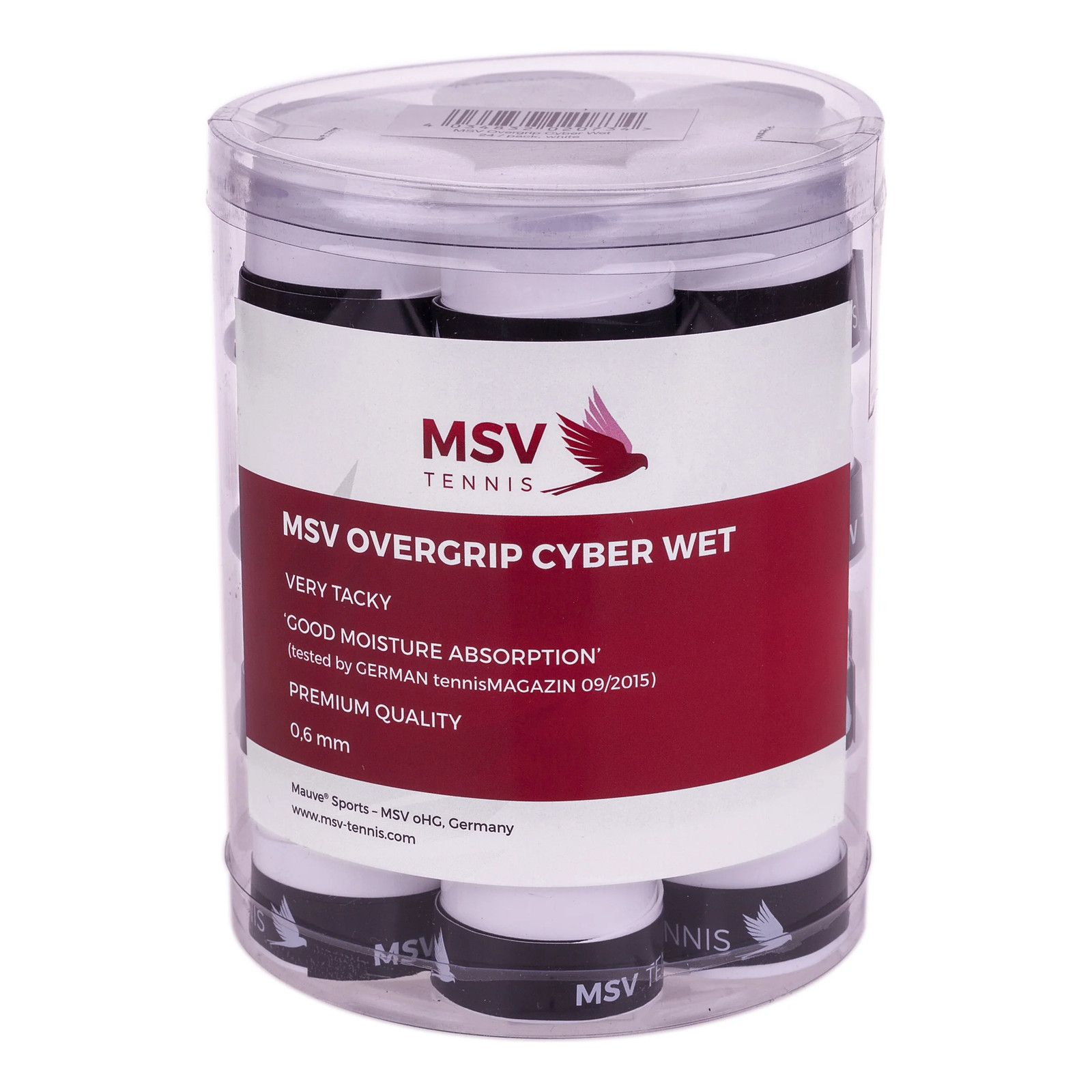 MSV Cyber Wet 24er Pack Tennisovergrip weiß