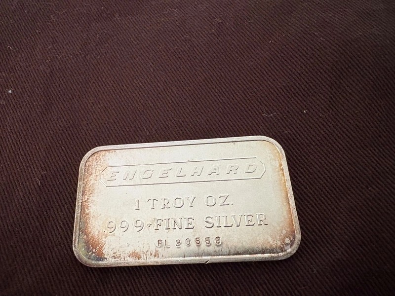 Engelhard Vintage 1 oz silver bar .999 