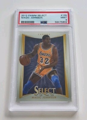 2012 Panini Select #135 Magic Johnson PSA 9
