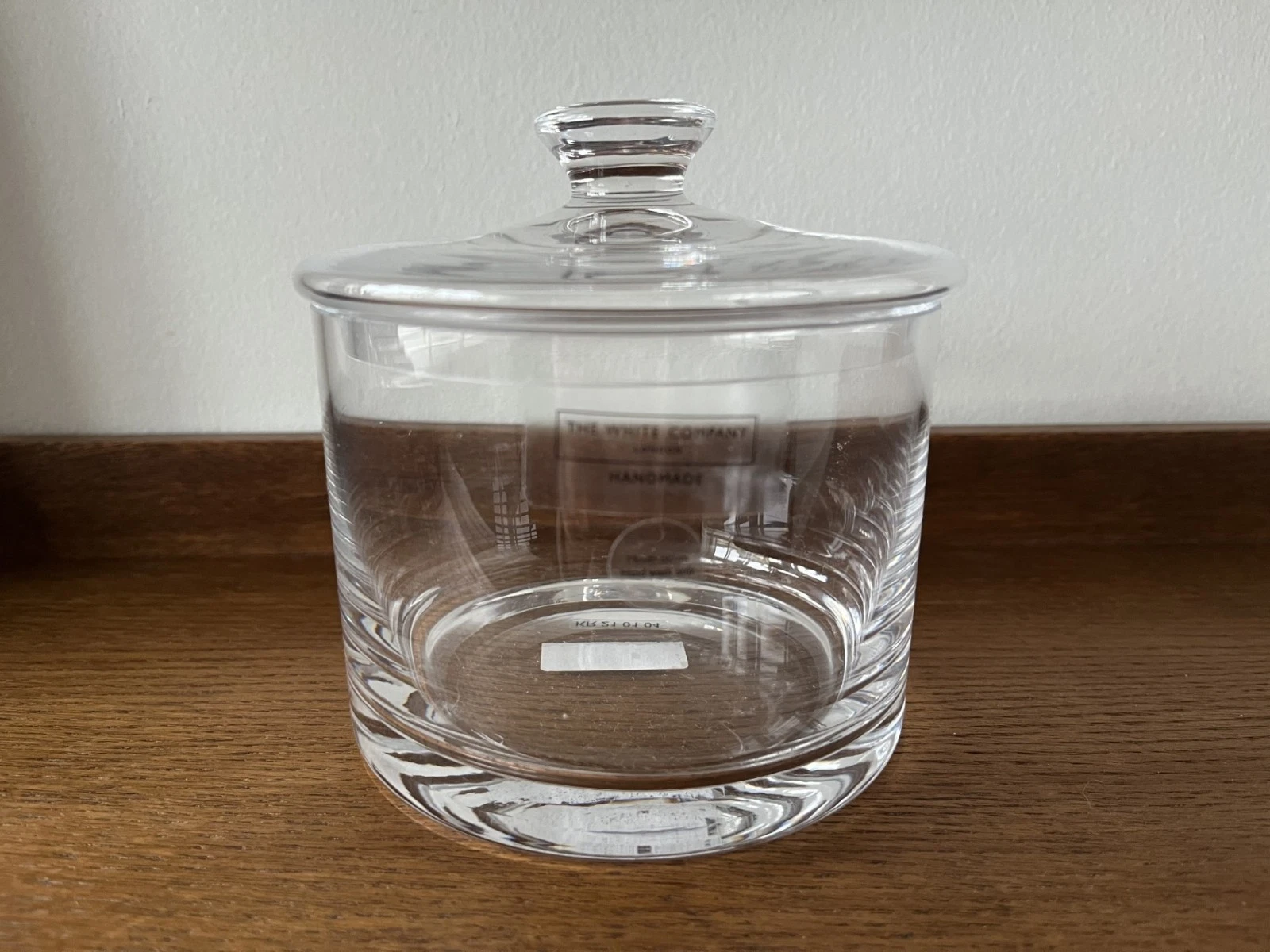 The White Company Wide Glass Storage Jar NWT