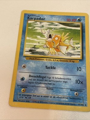 211. Pokemon Karpador 35/102 Base Set Deutsch. Vintage