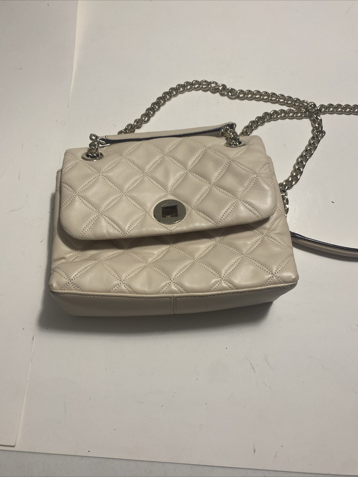Kate Spade New York Small White Convertible Crossbody Handbag Purse