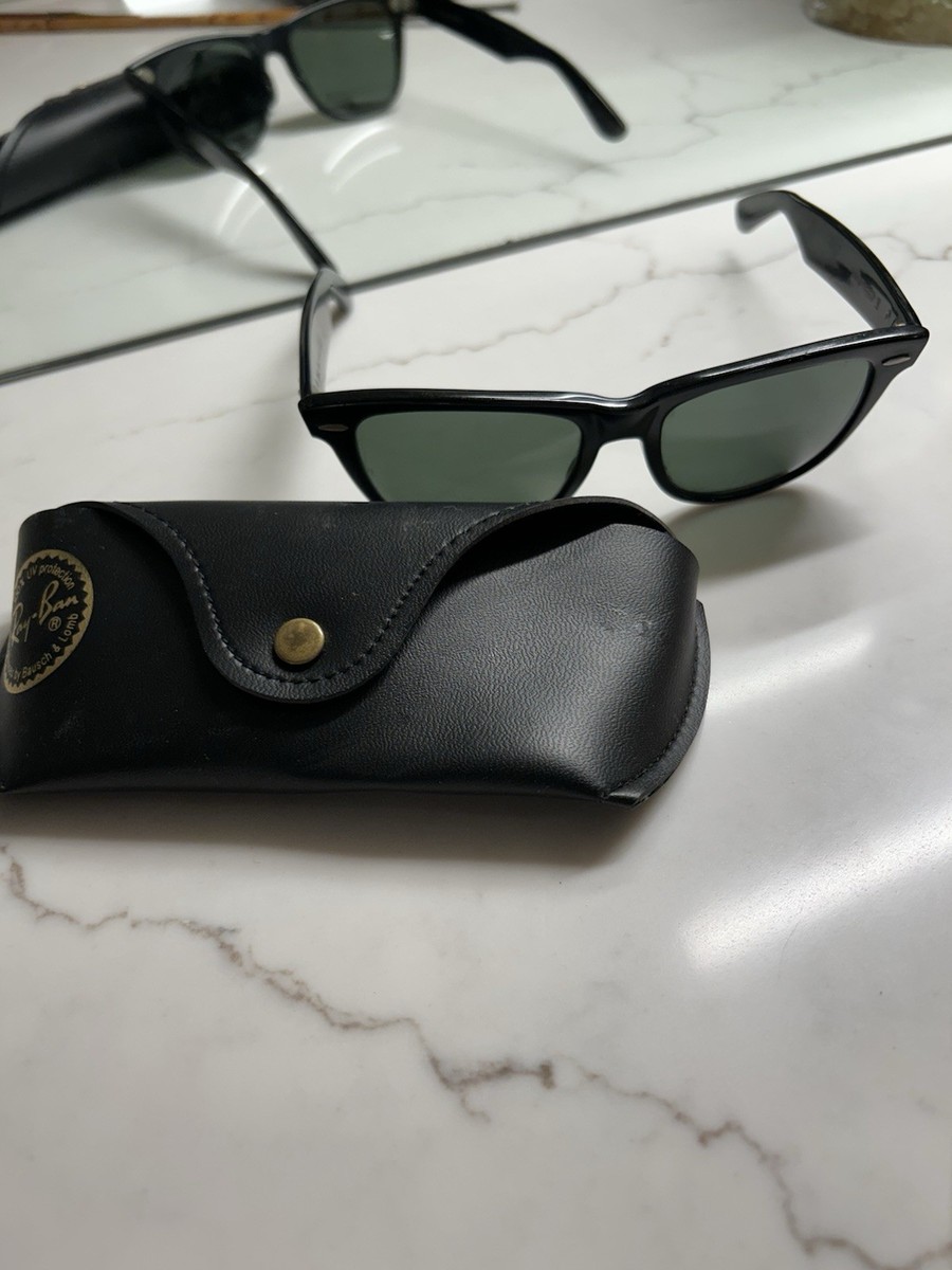 Vtg 1980's Black B&L Ray Ban WAYFARER sunglasses USA | eBay