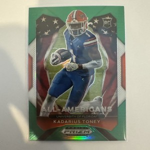 2021 Panini Prizm Draft Picks - All-American Green Prizm #195 Kadarius Toney...