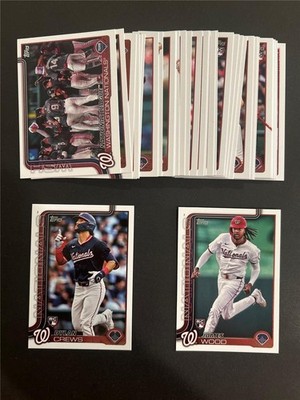 2025 Topps Washington Nationals Team Set Series 1 2 Update 32 Cards