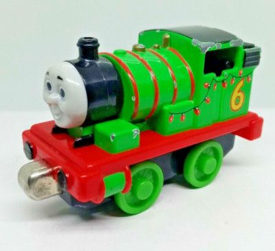 2009 Mattel Thomas & Friends 3'' Holiday Christmas Lights PERCY Train Die Cast