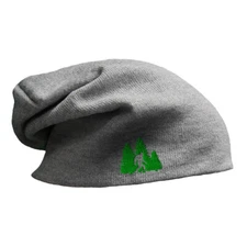 Slouchy Beanie for Men Woods Bigfoot A Embroidery Winter Hats Women Skull Cap