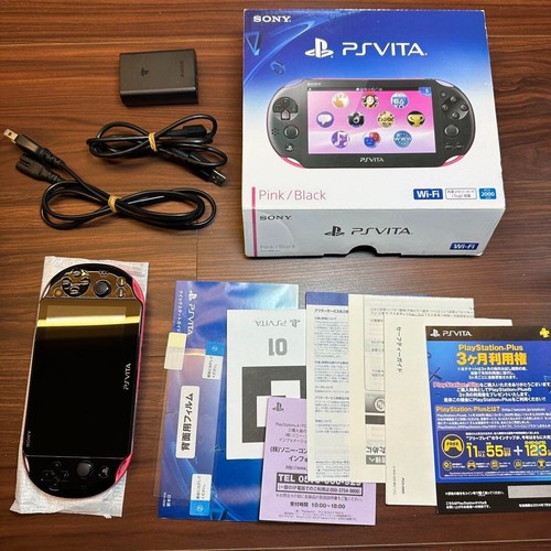 PSVita 2000 Pink/Black 1114 Almost unused From Japan