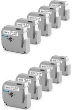 10-Pk/Pack Label Tape for Brother P-Touch eqv...
