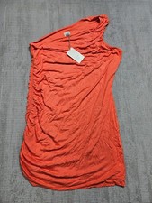 A New Day Women's Plus Size Ruched Sleeveless Knit Mini Dress Size XXL Orange