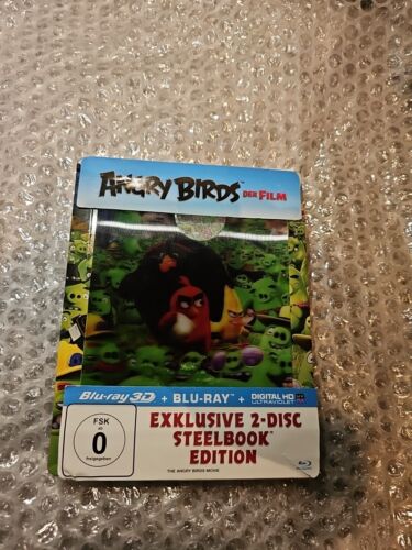 ANGRY BIRDS 2 disc 3D Blu-Ray Steelbook Lenticular magnet cover - Free Post UK - Afbeelding 1 van 3
