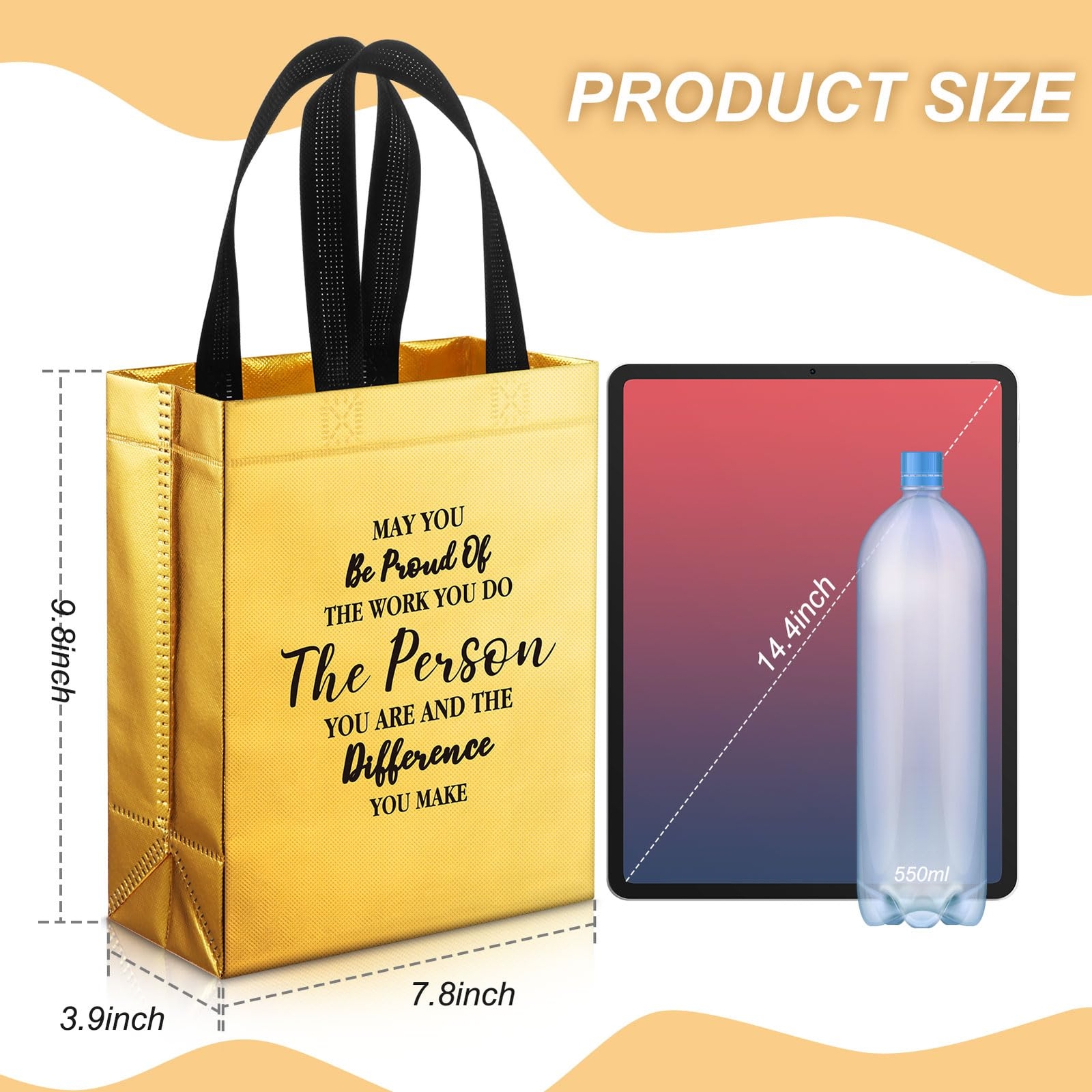 36 Pcs Thank You Reusable Gift Bags Employee Appreciation Gift Bags May ...