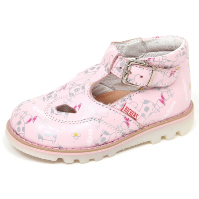 Scarpe Sport De Niña KICKERS 706432-10 BILBON LOW 33 BLANC-ROSE-ARGENT
