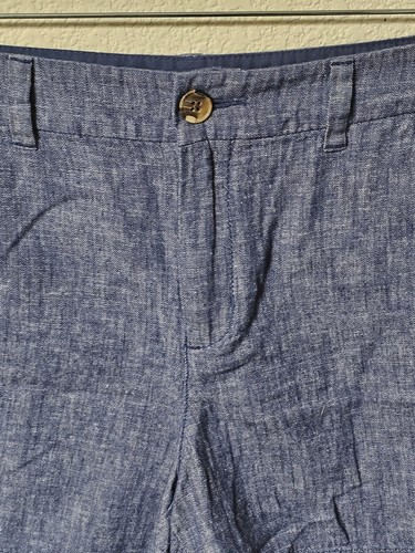 Old Navy Shorts Womens 12 Mid Rise Chambray Everyday Short Linen Blend Pockets - Picture 6 of 11