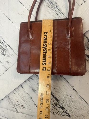 Vintage SAGA kleine Schultertasche aus Leder braun Made in Canada - Bild 8 von 10