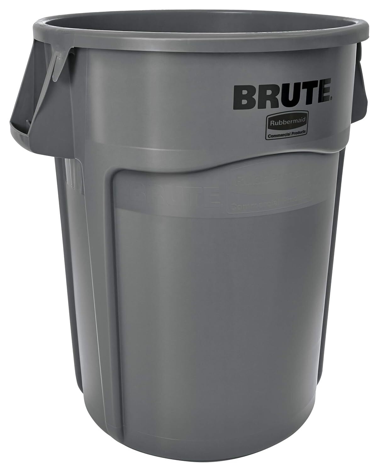 44-Gal Commercial Heavy-Duty Round Trash Can Warehouses Garbage Container Gray