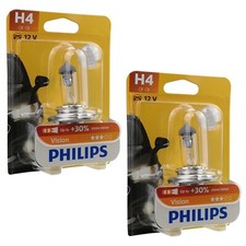 2 x Philips Vision H4 bis zu 30% mehr Licht Auto Halogenlampe Scheinwerferlampe