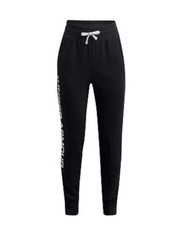 NWT Under Armour Girl's Rival Fleece Jogger Sweatpants Black S Small