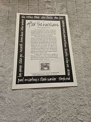 FPOT162 MAGAZINE ADVERT 12X8'' AFTER THE HURRICANE - SONGS FOR MONTSERRAT