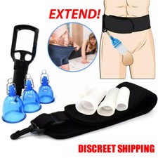Male Extender Penis Stretcher Enlargement Vacuum Cup Belt Enhancement Hanger