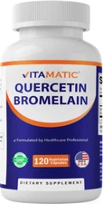 Vitamatic Quercetin with Bromelain - 120 Vegetarian Capsules