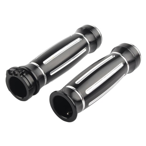 TWOM Chrome Motorcycle Handlebar Hand Grips – Fit Harley Sportster XL 883 1200 & More – 1 Inch Bars