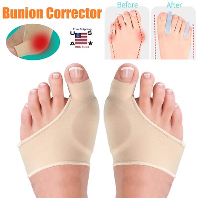 2PCS Bunion Corrector and Bunion Relief Sleeve Gel Pad Bunion Relief Splint US