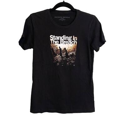 Jackson Browne T-Shirt M Black Standing In The Breach Graphic