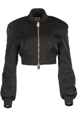 KHAITE CROPPED SATIN BOMBERJACKE XSMALL