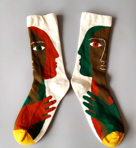 1 PAIR Unisex Men Women Funky Art Cotton Happy Socks Size2-8 - Picture 8 of 8