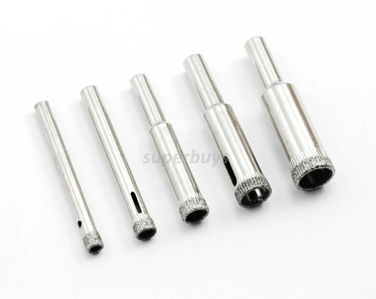 5pc 5 6 8 10 12mm Diamond Tile Glass Hole Saw Cutter Drilling