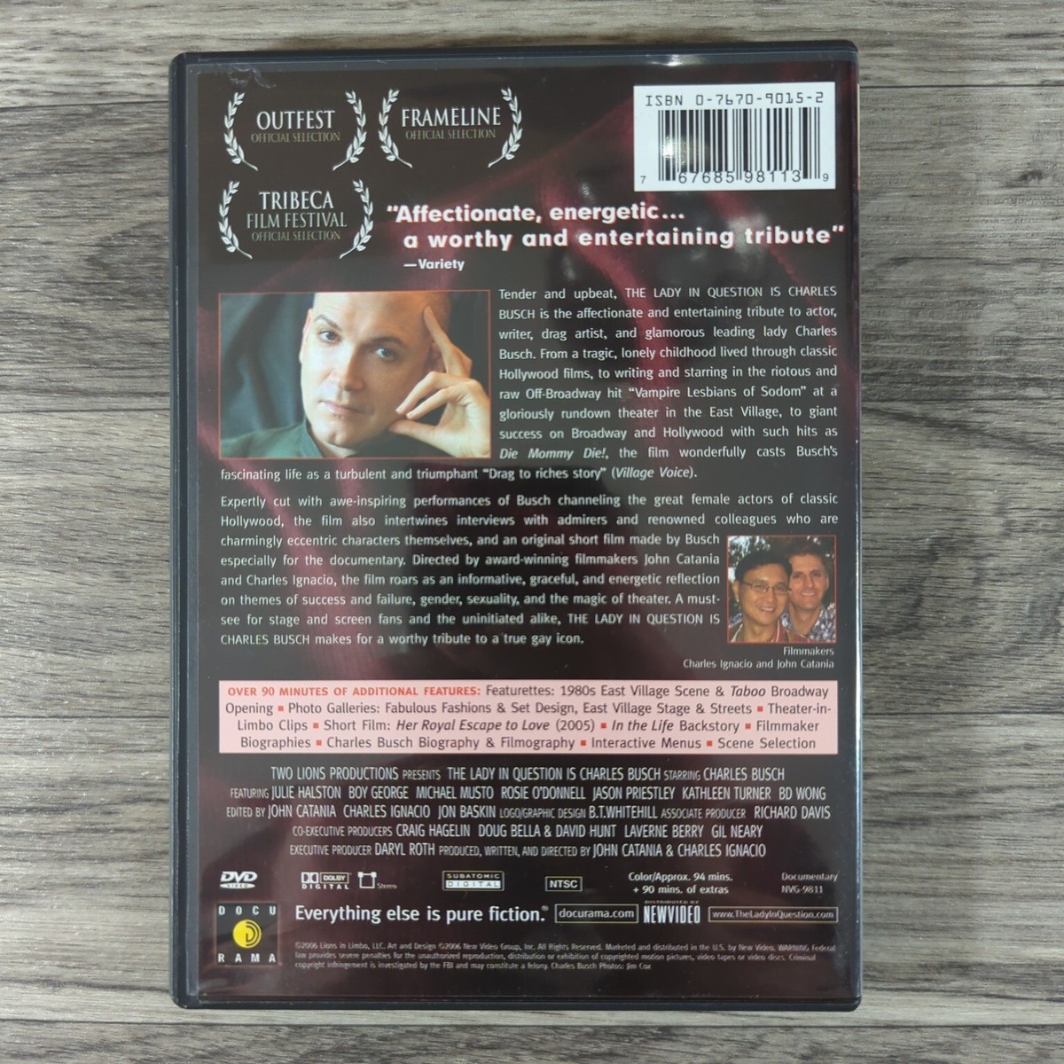 The Lady in Question Is Charles Busch (DVD, 2006) Drag LGBTQ Film  