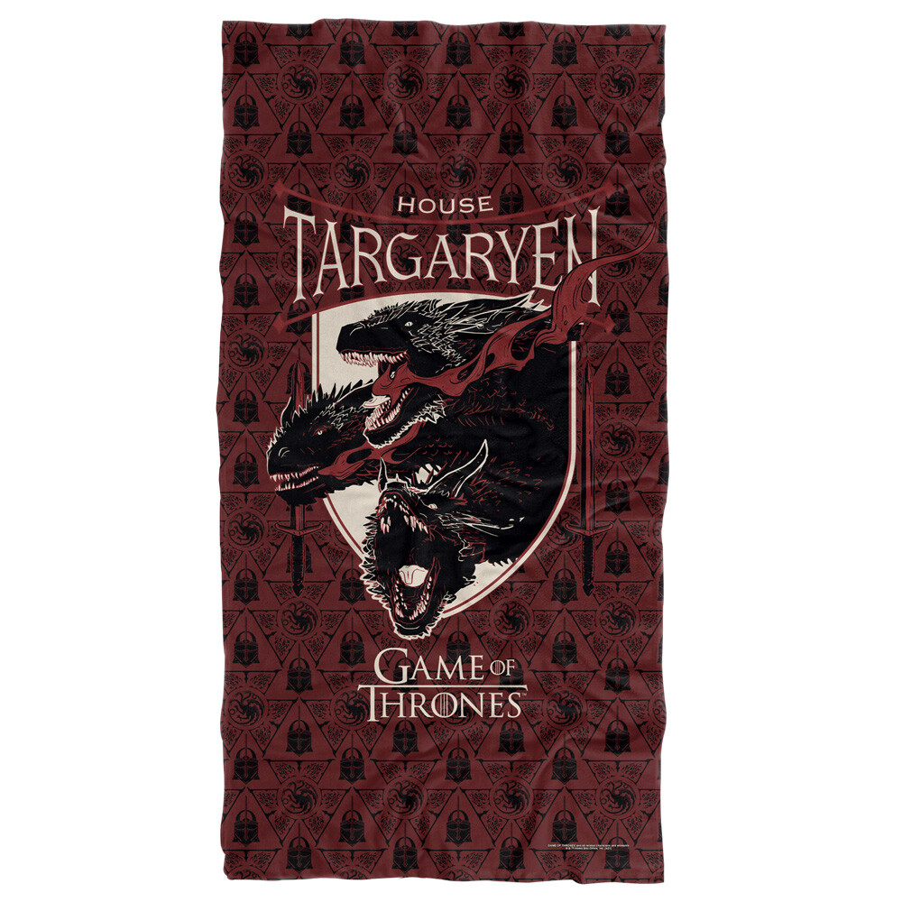Game of Thrones Targaryen Dragon Beach Towel 30x60 Inches