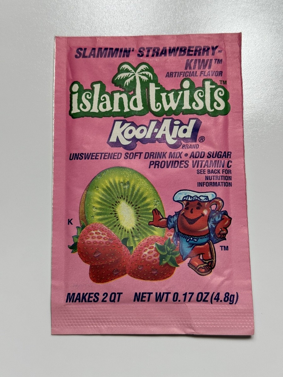 Vintage 90s Kool-Aid Island Twists Slammin' Strawberry Kiwi NOS | eBay
