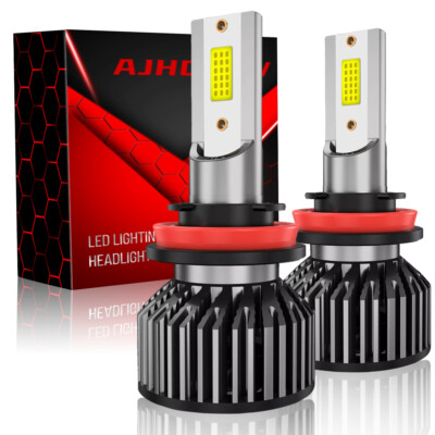 AJHGFOW H11 H9 LED Headlight Bulbs Low Beam Super Bright 100W 10000LM Cool White