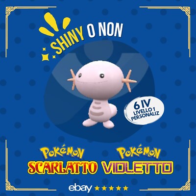 Wooper Shiny or Not   6 IV Customizable Pokemon Scarlet Purple   
