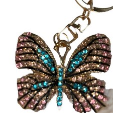 Keychain Purse charm Rhinestone Butterfly