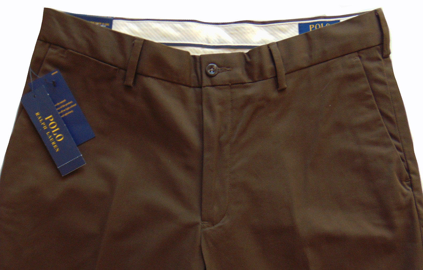 Men's POLO RALPH LAUREN Vtg Brown Stretch Classic Fit Twill Pants 32x32 NEW NWT Men's POLO RALPH LAUREN Vtg Brown Stretch Classic Fit Twill Pants 32x32 NEW NWT