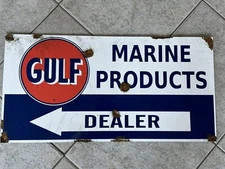antique style Barn find look Gulf Pride Marine Dealer Sales Service Sign