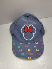 Disney Junior Minnie Mouse Hat Girls Cotton Adjustable Snapback Cap - Blue
