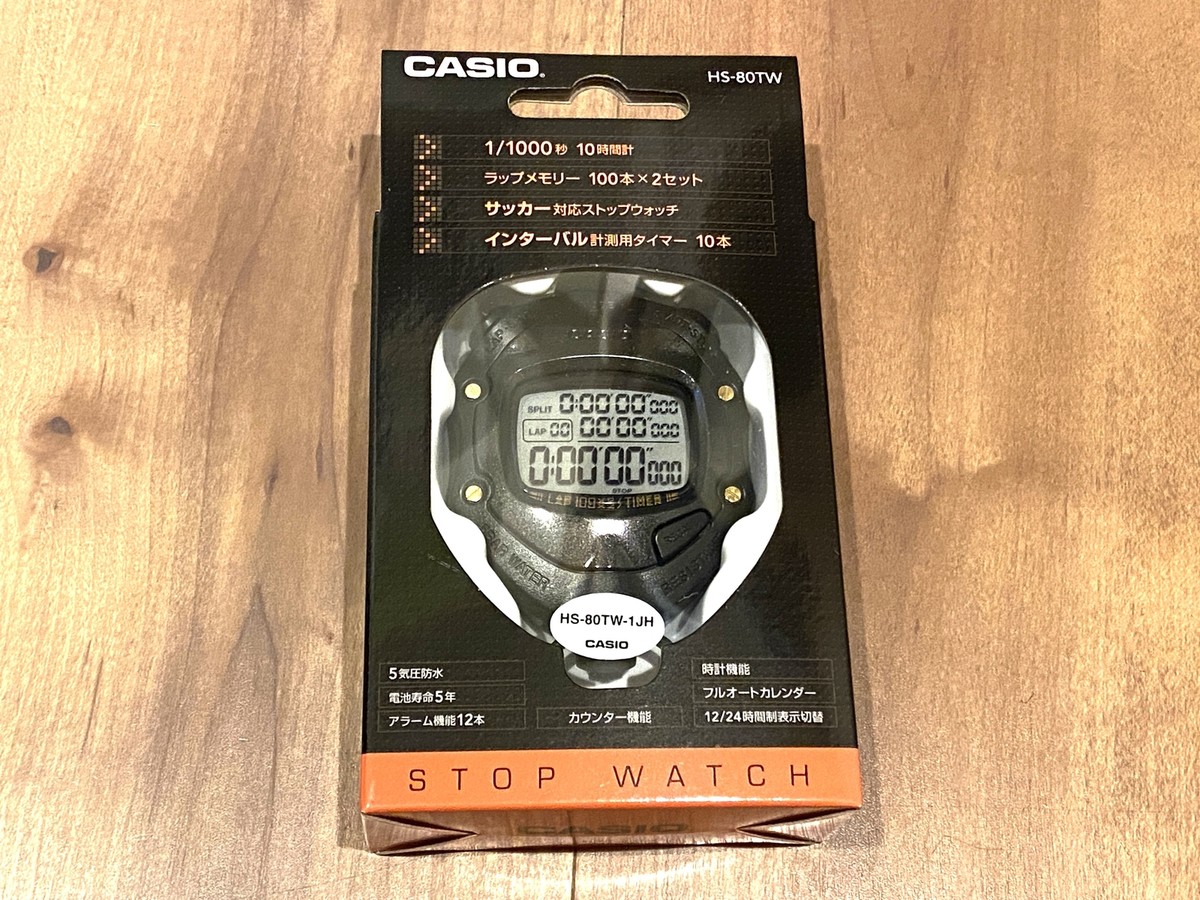 CASIO Stopwatch HS-80TW-1JH ATM Water Resistant Black Battery