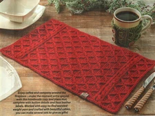 HOLIDAY HOME COZY & PLACE MAT HOME DECOR CROCHET PATTERN INSTRUCTIONS