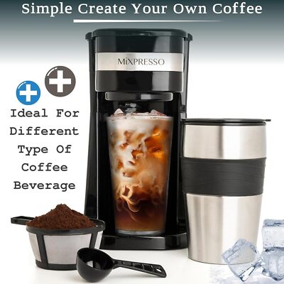 Single Serve Coffee Pot, Drip Compact Coffee Pot and Thermal Mug | eBay