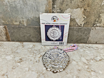 Towle Silver Plated Disney Baby Mickey Christmas Ornament...NIB