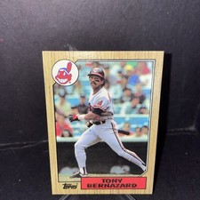 1987 Tony Bernazard Topps #758 Cleveland Indians Baseball Card