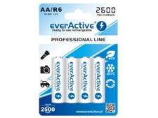 4pcs Rechargeable AA Batteries everActive Precharged R6 2600 mAh NiMH High Quali 3.94 per battery